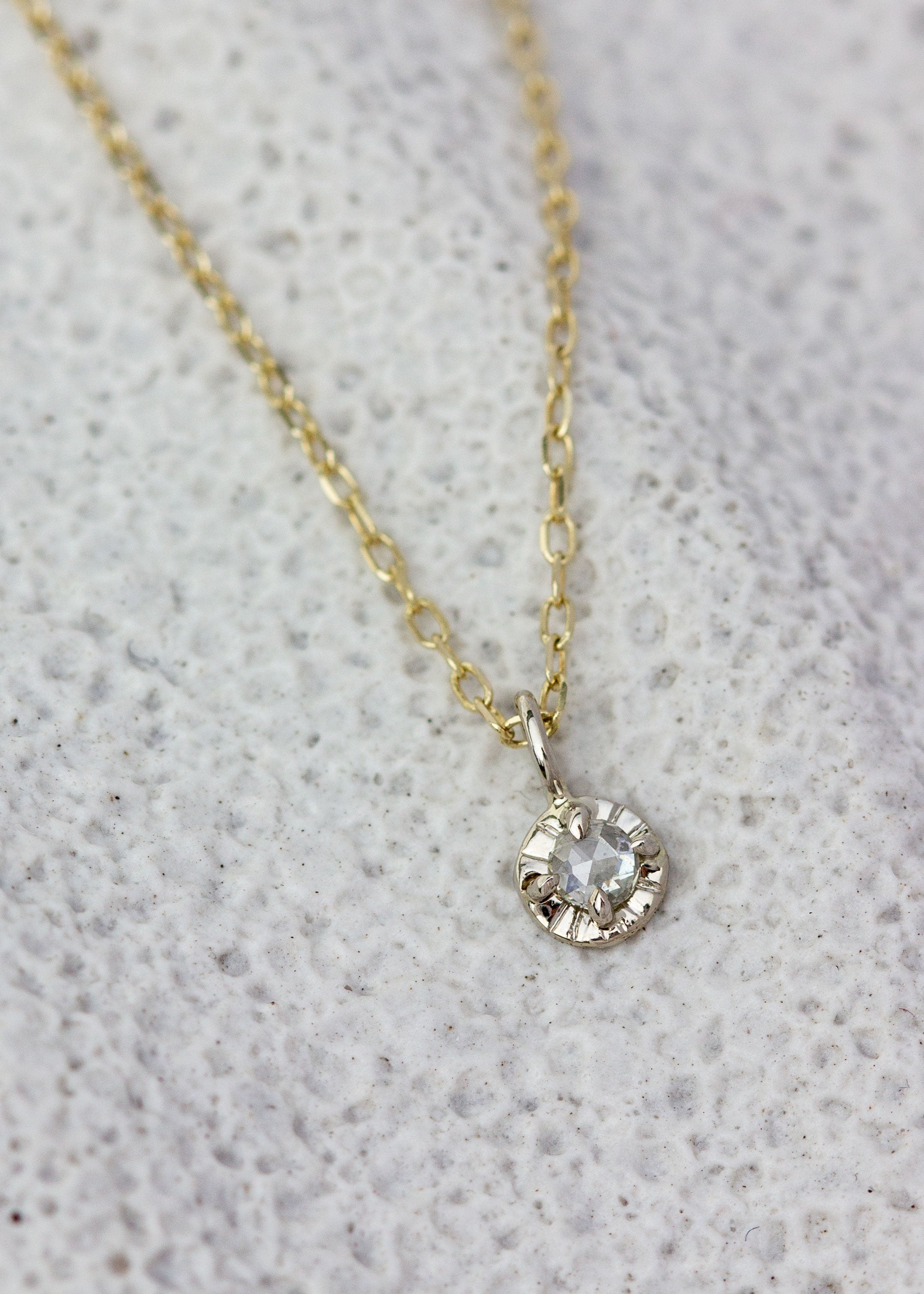 Petite Diamond Etruscan Necklace [RTS]