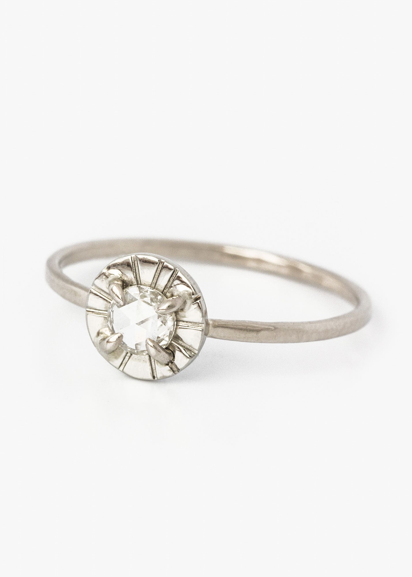 Rosecut Diamond Etruscan Ring