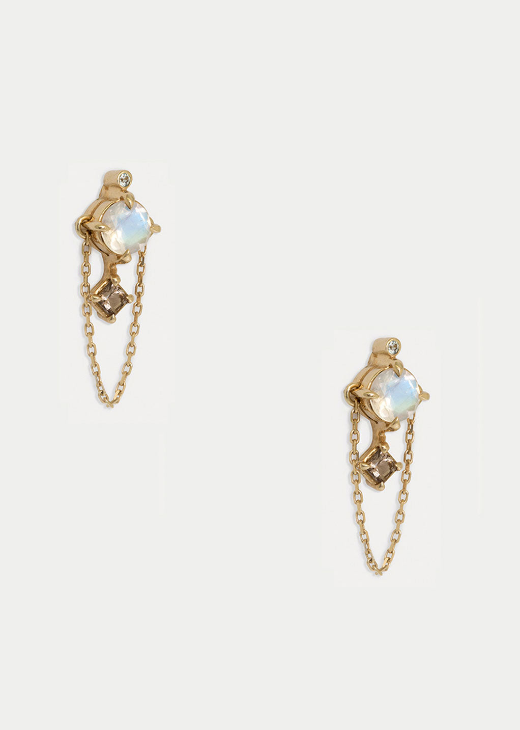 Gemini Earrings  Moonstone ⟡ Gold