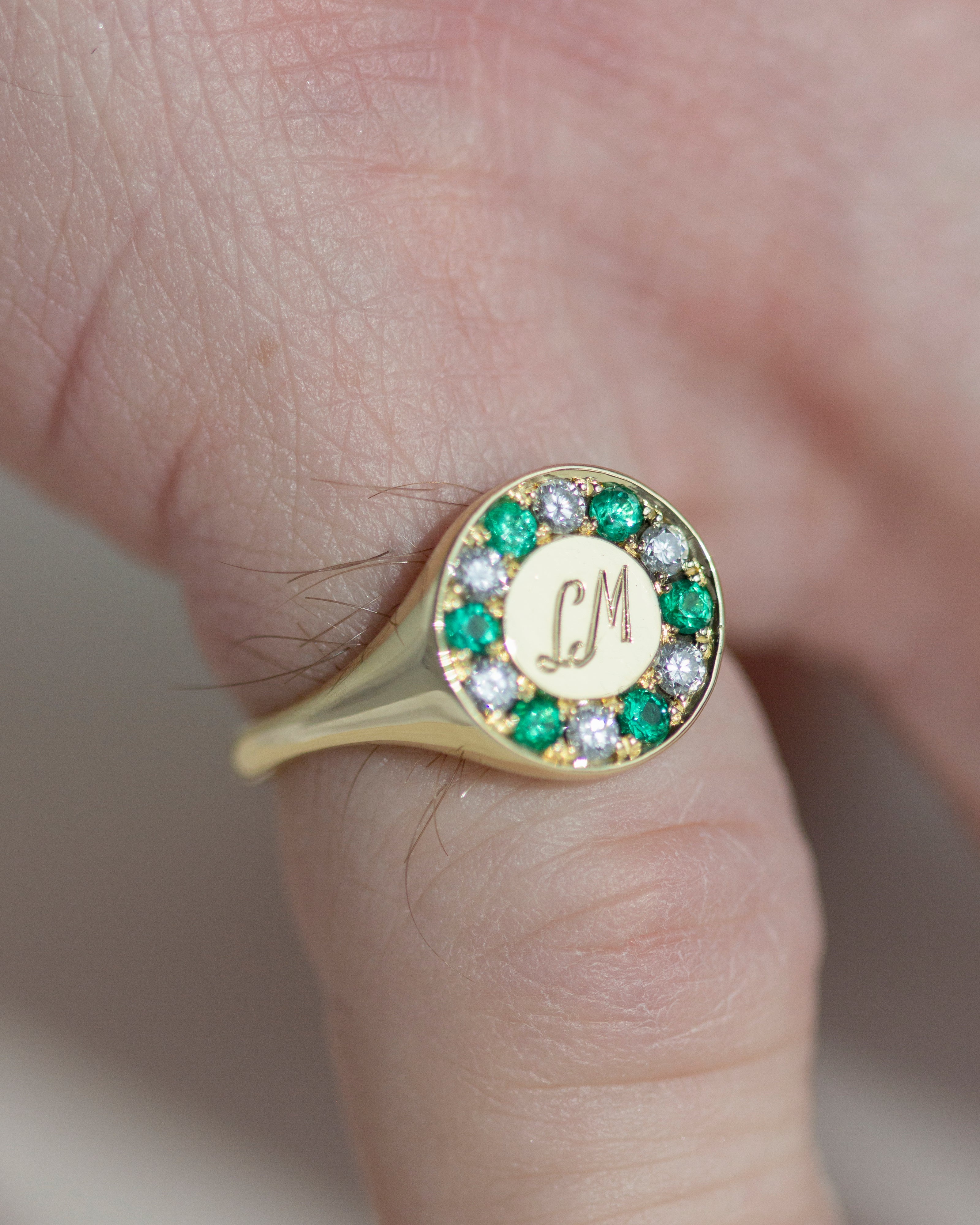 Halo Signet Ring – Claire Kinder Jewelry